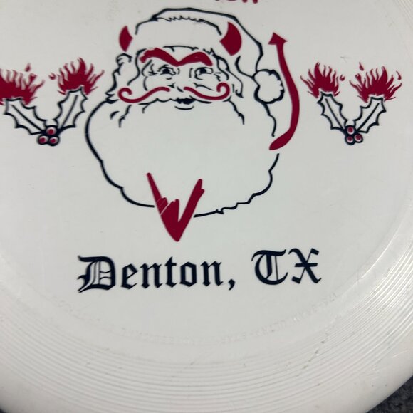 Vintage Frisbee Disc Y2K 2005 White Red Jingle Been Hell Denton TX - Picture 5 of 6